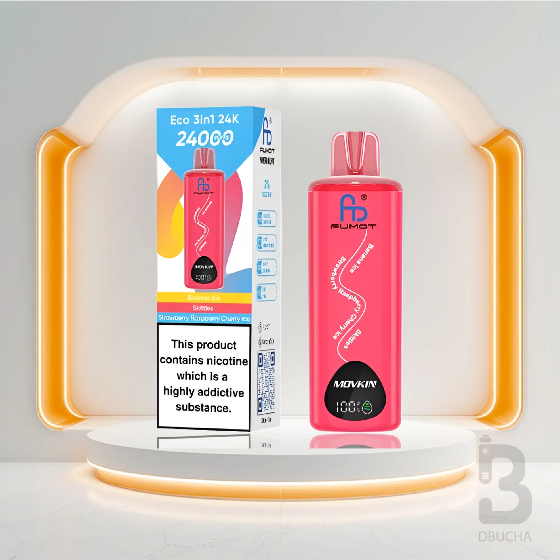Jednorazówki - E papieros - Fumot Eco 3w1 - 24K Buchow -Banana Ice - Skittles - Strawberry Raspberry Cherry Ice - Najtańsze