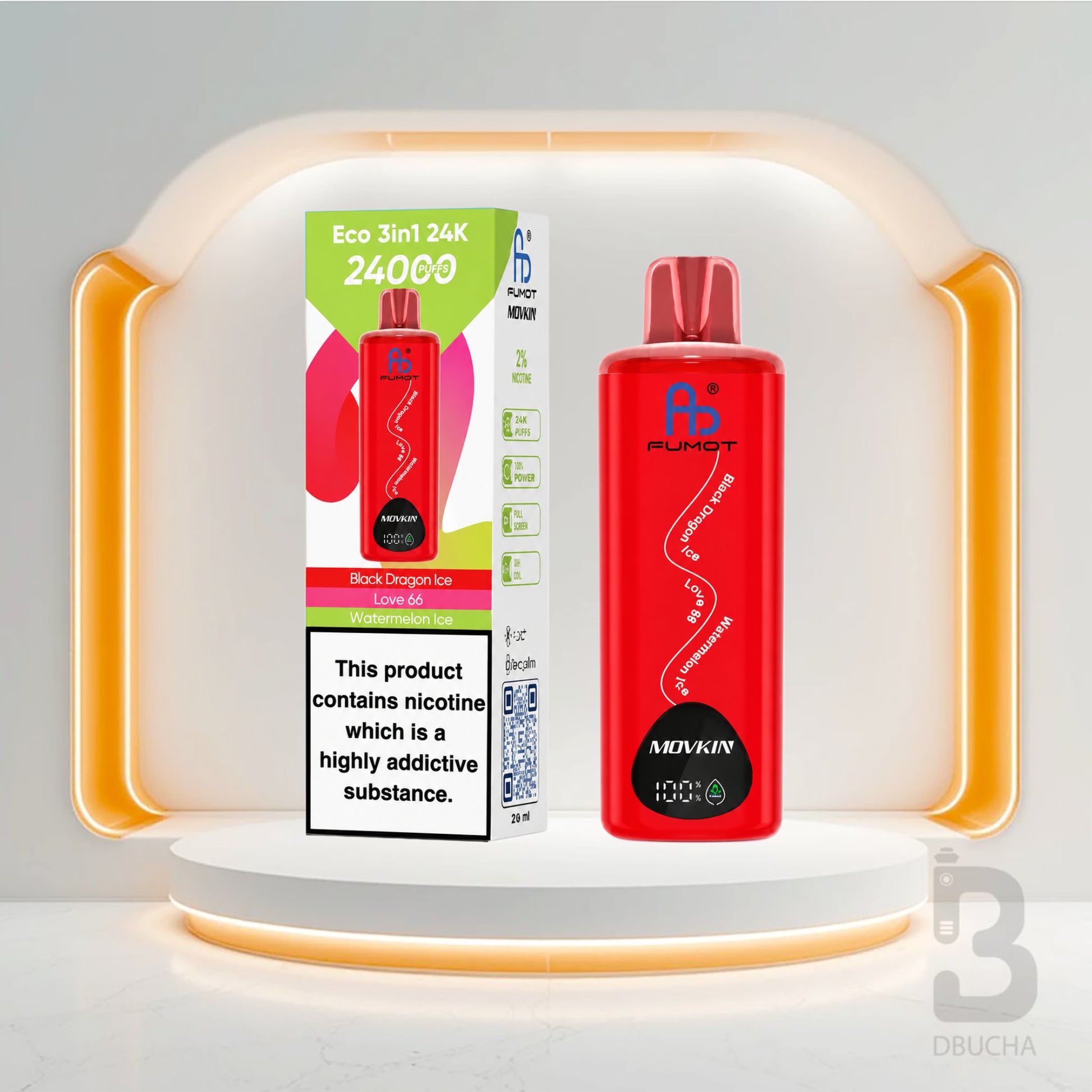 Jednorazówki - E papieros - Fumot Eco 3w1 - 24K Buchow - Black Dragon Ice - Magic Love - Watermelon Ice - Najtańsze