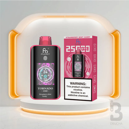 Jednorazówki - E papieros - Polska - Fumot - Tornado - 25K - Strawberry Mint Candy - Najtańsze
