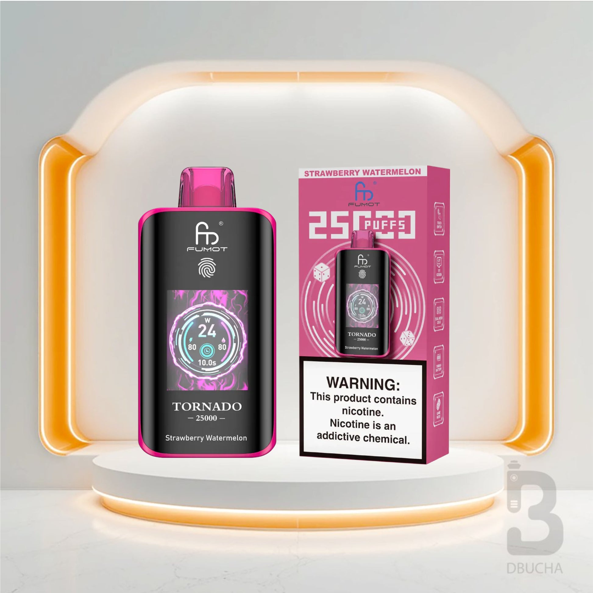 Jednorazówki - E papieros - Polska - Fumot - Tornado - 25K - Strawberry Watermelon - Najtańsze