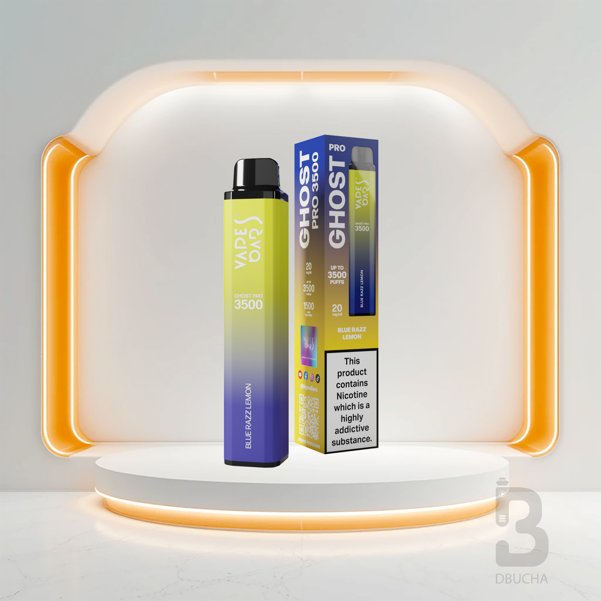 Jednorazówki - E papieros - Polska - Ghost - Pro - 3.5K - Blue Razz Lemon - Najtańsze