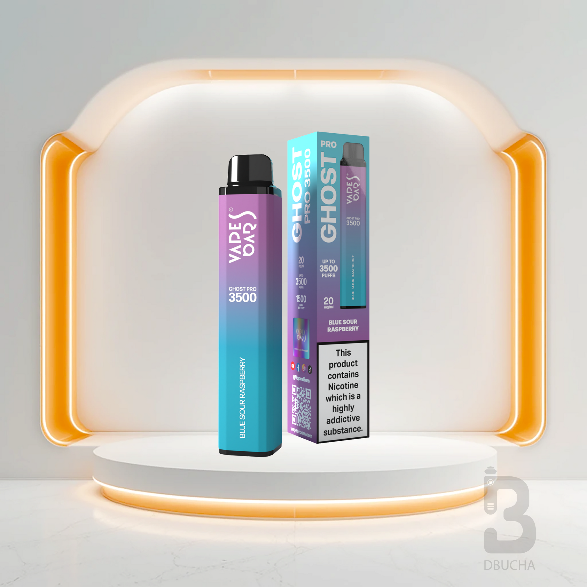 Jednorazówki - E papieros - Polska - Ghost - Pro - 3.5K - Blue Sour Raspberry - Najtańsze