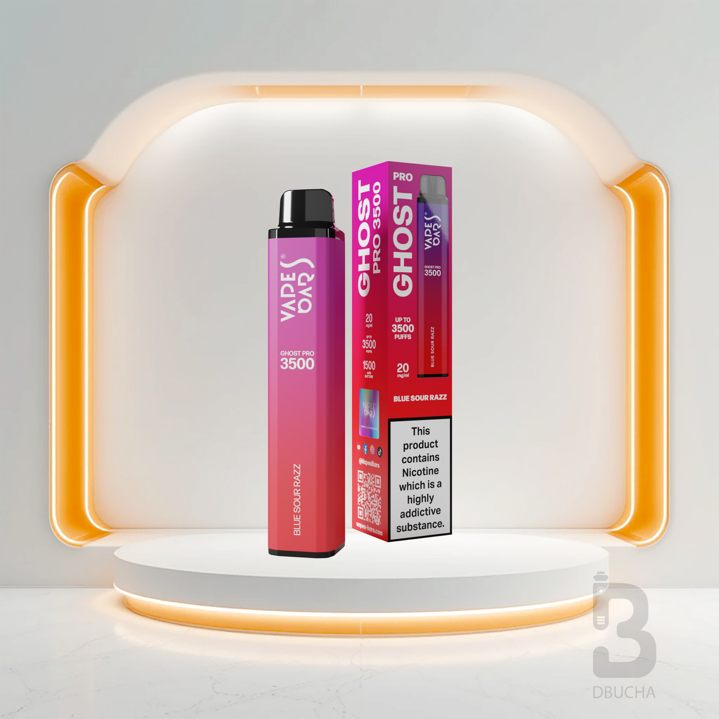 Jednorazówki - E papieros - Polska - Ghost - Pro - 3.5K - Blue Sour Razz - Najtańsze