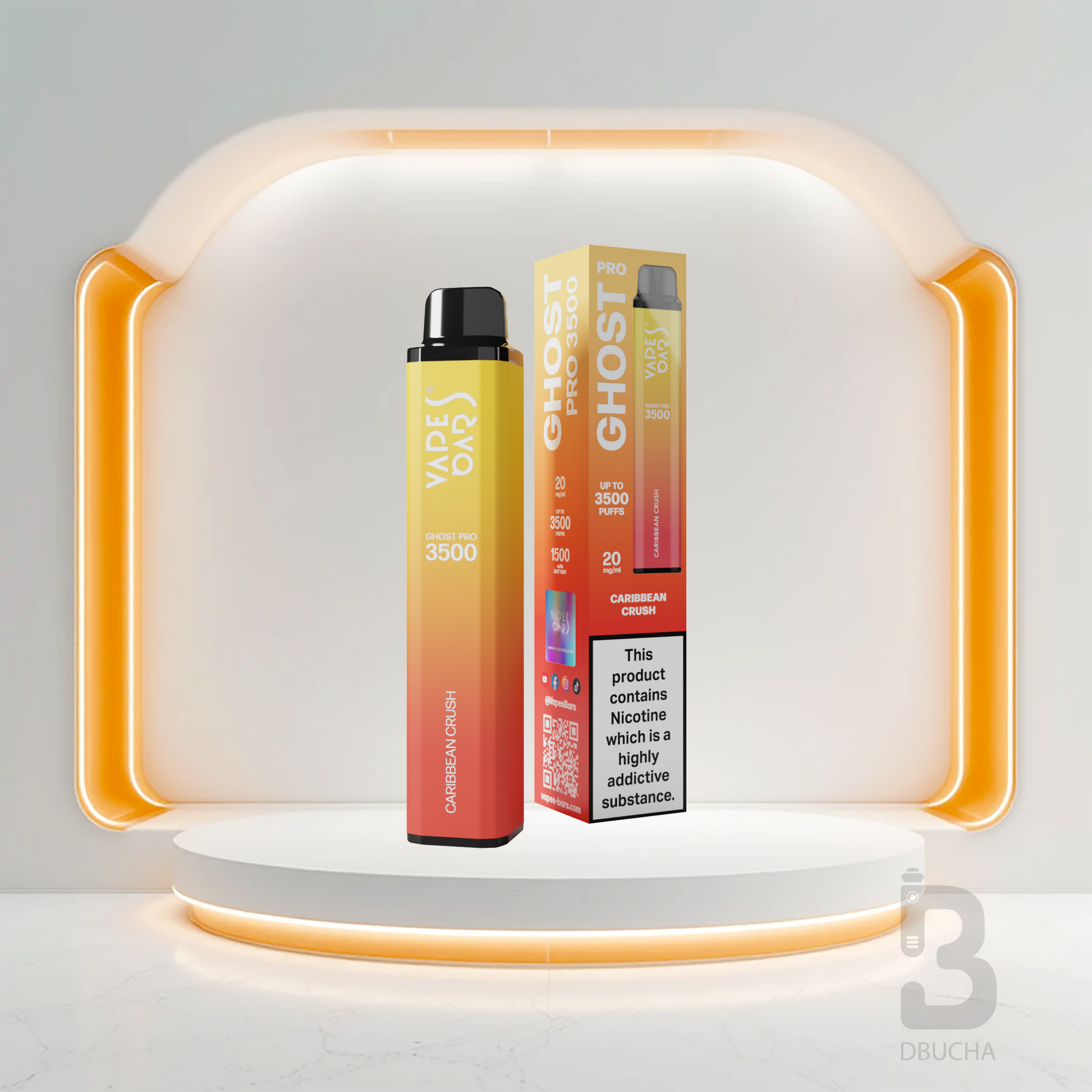 Jednorazówki - E papieros - Polska - Ghost - Pro - 3.5K - Caribbean Crush - Najtańsze