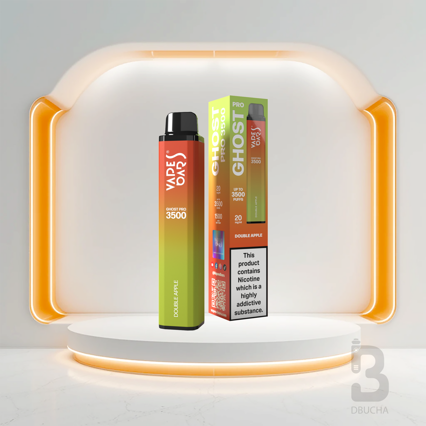 Jednorazówki - E papieros - Polska - Ghost - Pro - 3.5K - Double Apple - Najtańsze