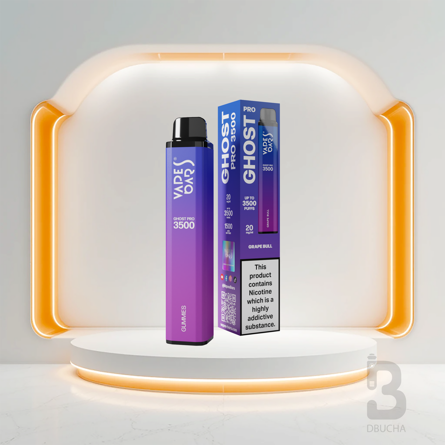 Jednorazówki - E papieros - Polska - Ghost - Pro - 3.5K - Grape Bull - Najtańsze