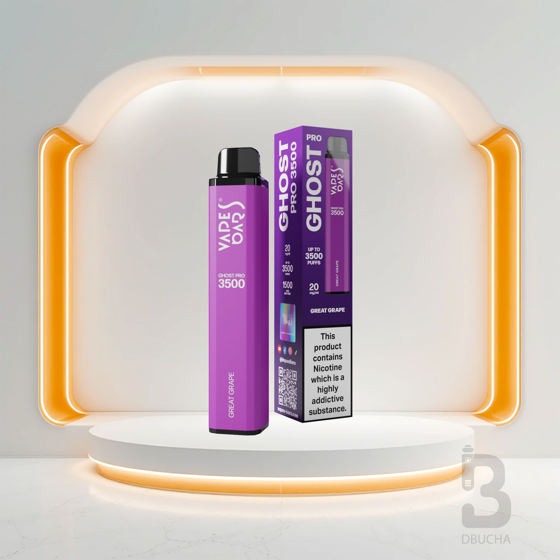 Jednorazówki - E papieros - Polska - Ghost - Pro - 3.5K - Great Grape - Najtańsze