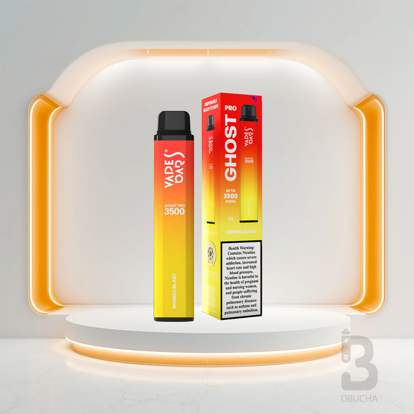 Jednorazówki - E papieros - Polska - Ghost - Pro - 3.5K - Mango Blast - Najtańsze