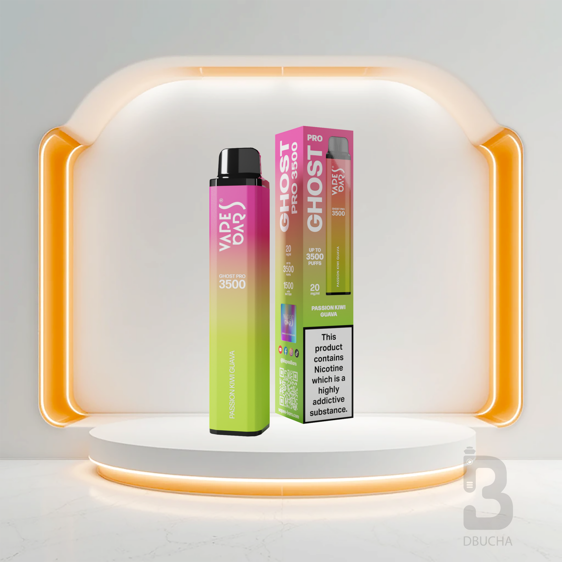 Jednorazówki - E papieros - Polska - Ghost - Pro - 3.5K - Passion Kiwi Guava - Najtańsze