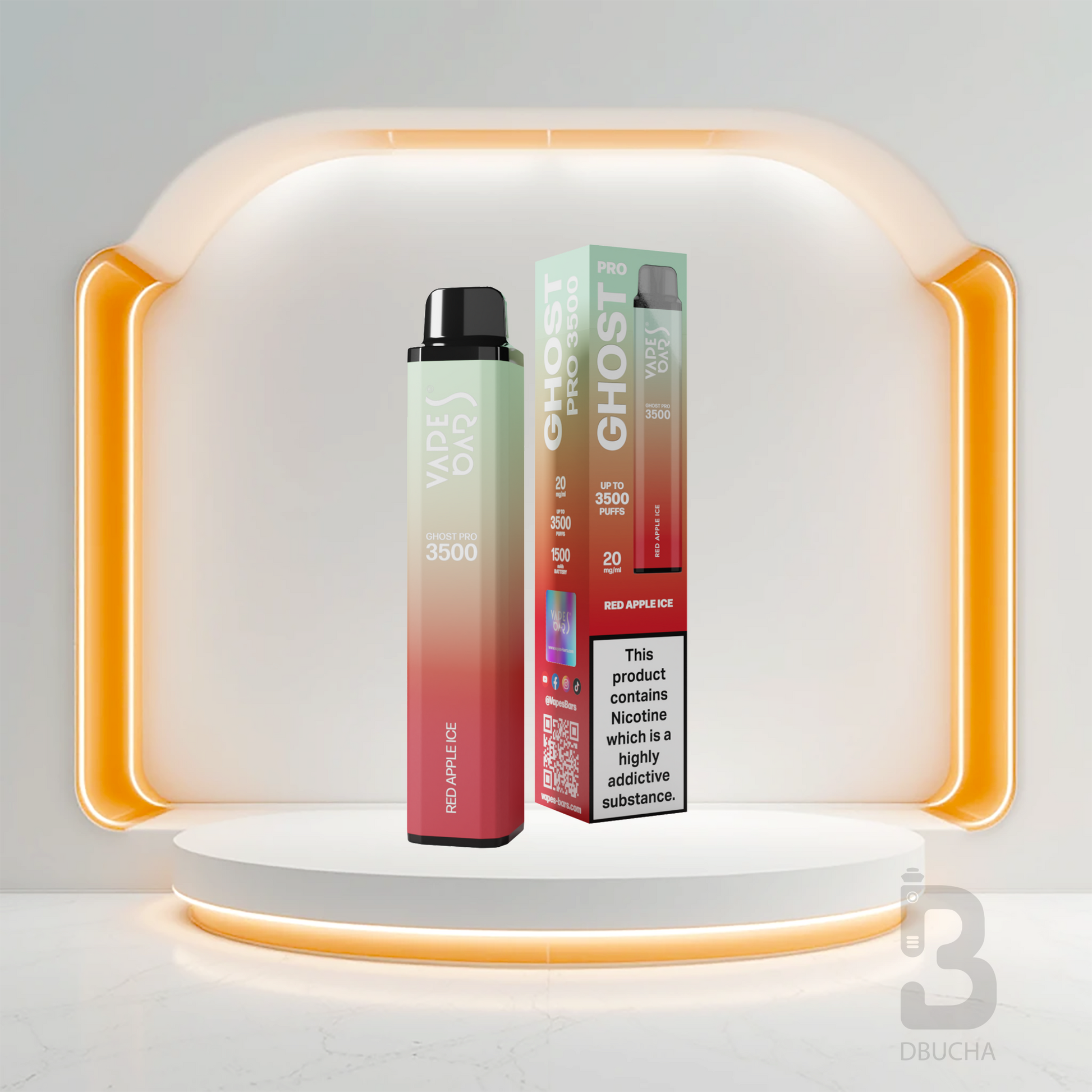 Jednorazówki - E papieros - Polska - Ghost - Pro - 3.5K - Red Apple Ice - Najtańsze