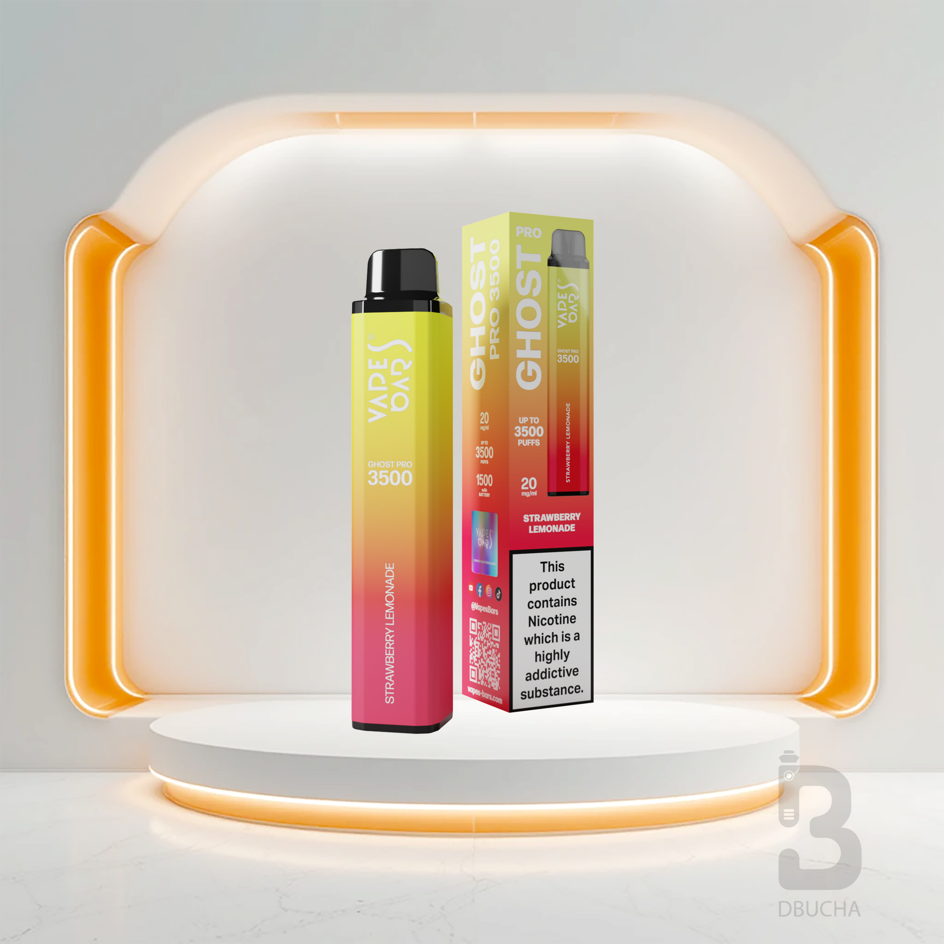 Jednorazówki - E papieros - Polska - Ghost - Pro - 3.5K - Strawberry Lemonade - Najtańsze