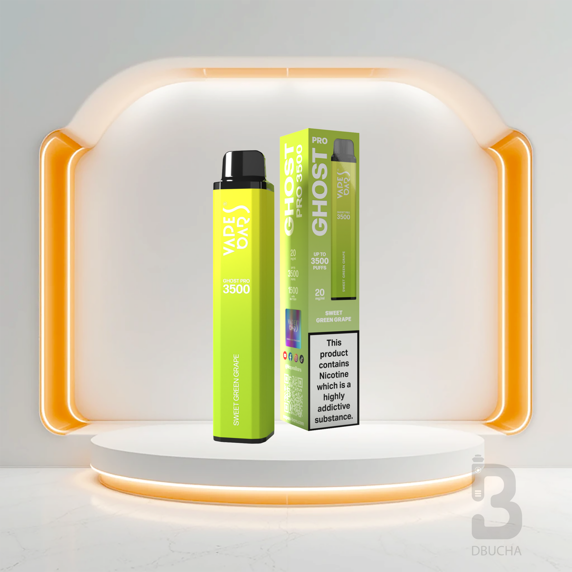 Jednorazówki - E papieros - Polska - Ghost - Pro - 3.5K - Sweet Green Grape - Najtańsze