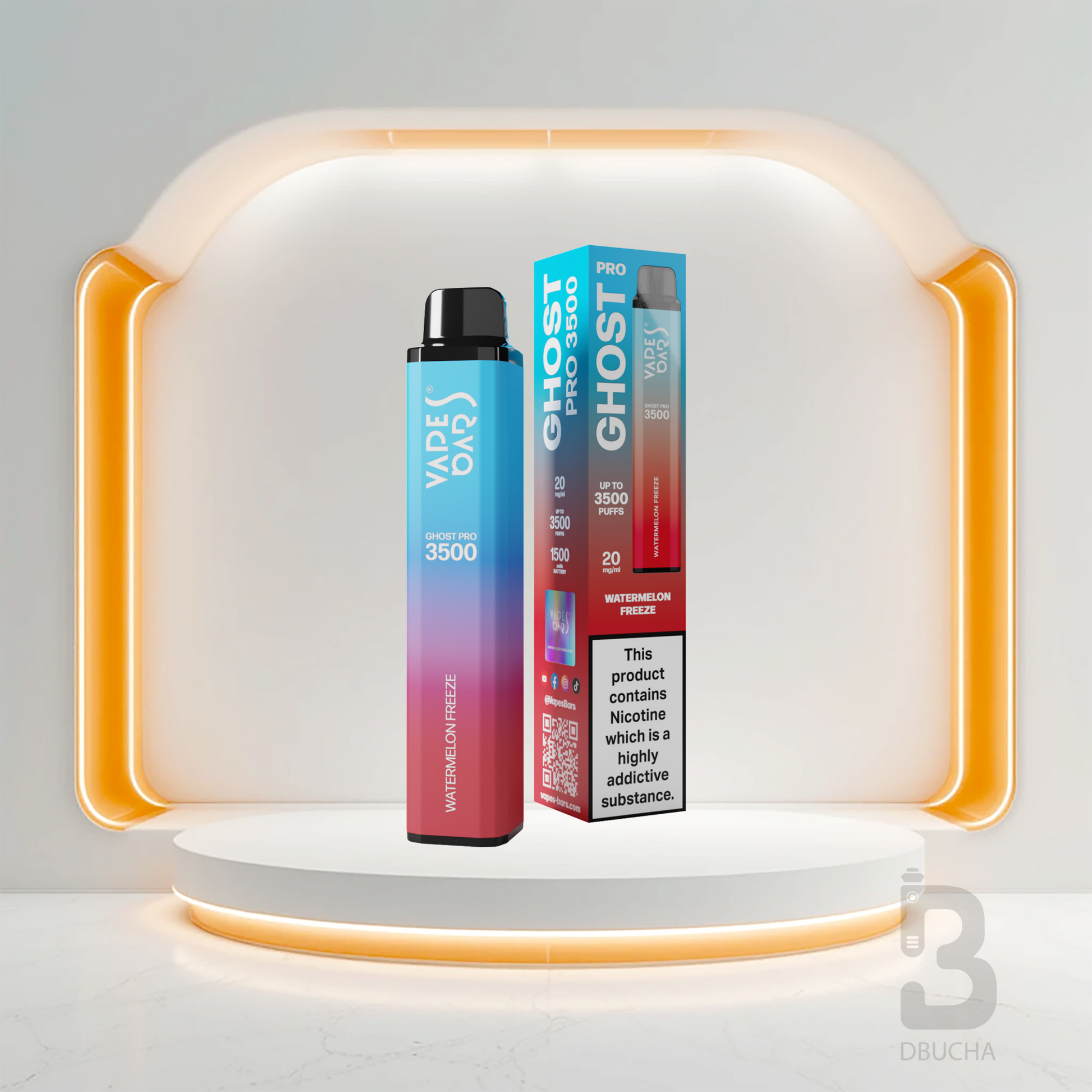 Jednorazówki - E papieros - Polska - Ghost - Pro - 3.5K - Watermelon Freeze - Najtańsze