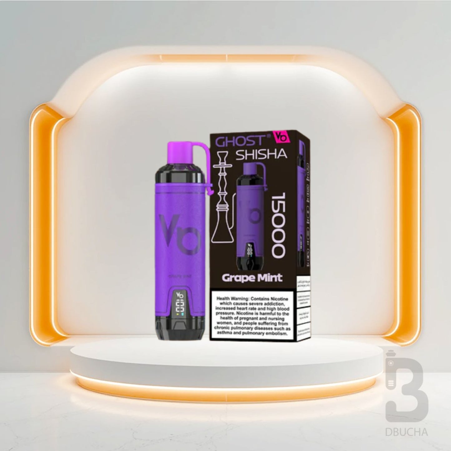 Jednorazówki - E papieros - Polska - Ghost - Shisha - 15K - Grape Mint - Najtańsze