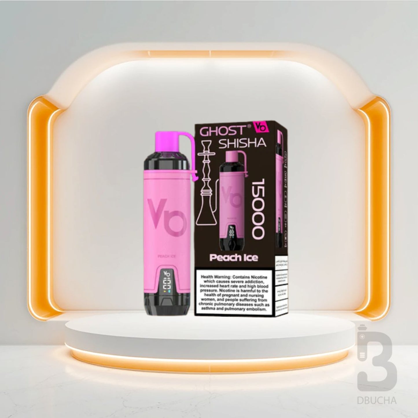 Jednorazówki - E papieros - Polska - Ghost - Shisha - 15K - Peach Ice - Najtańsze