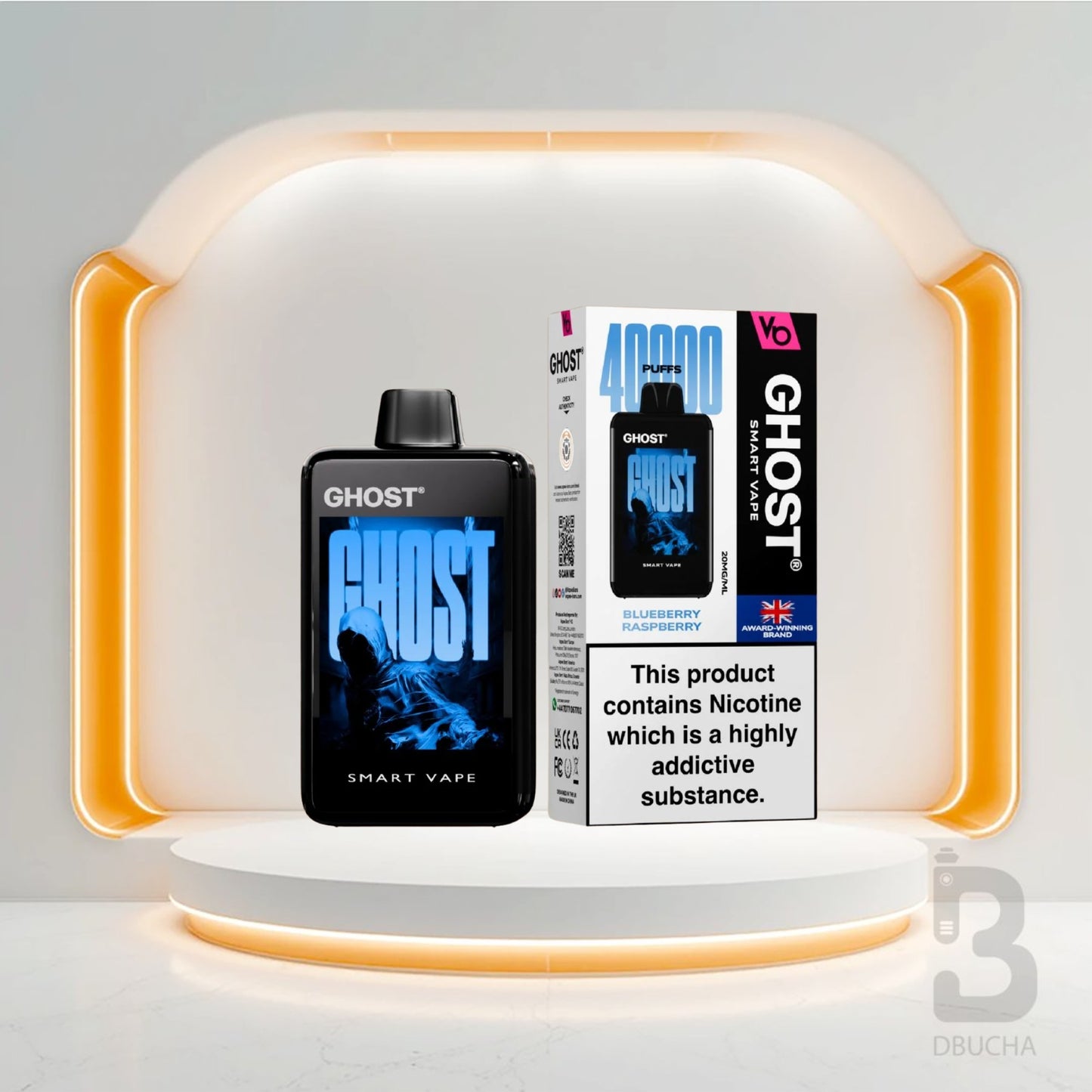 Jednorazówki - E papieros - Polska - Ghost - Smart Vape - 40K - Blueberry Raspberry - Najtańsze