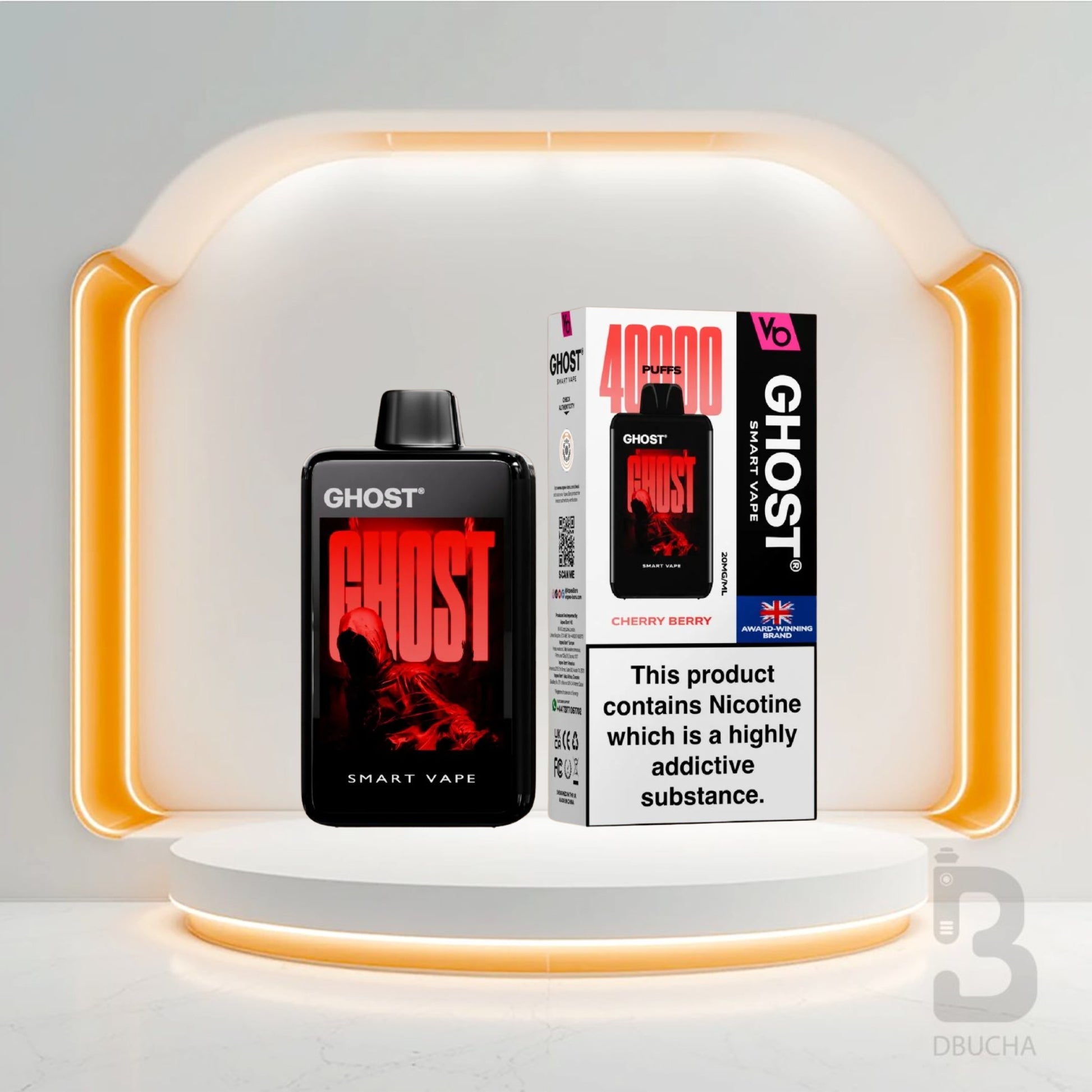 Jednorazówki - E papieros - Polska - Ghost - Smart Vape - 40K - Cherry Berry - Najtańsze