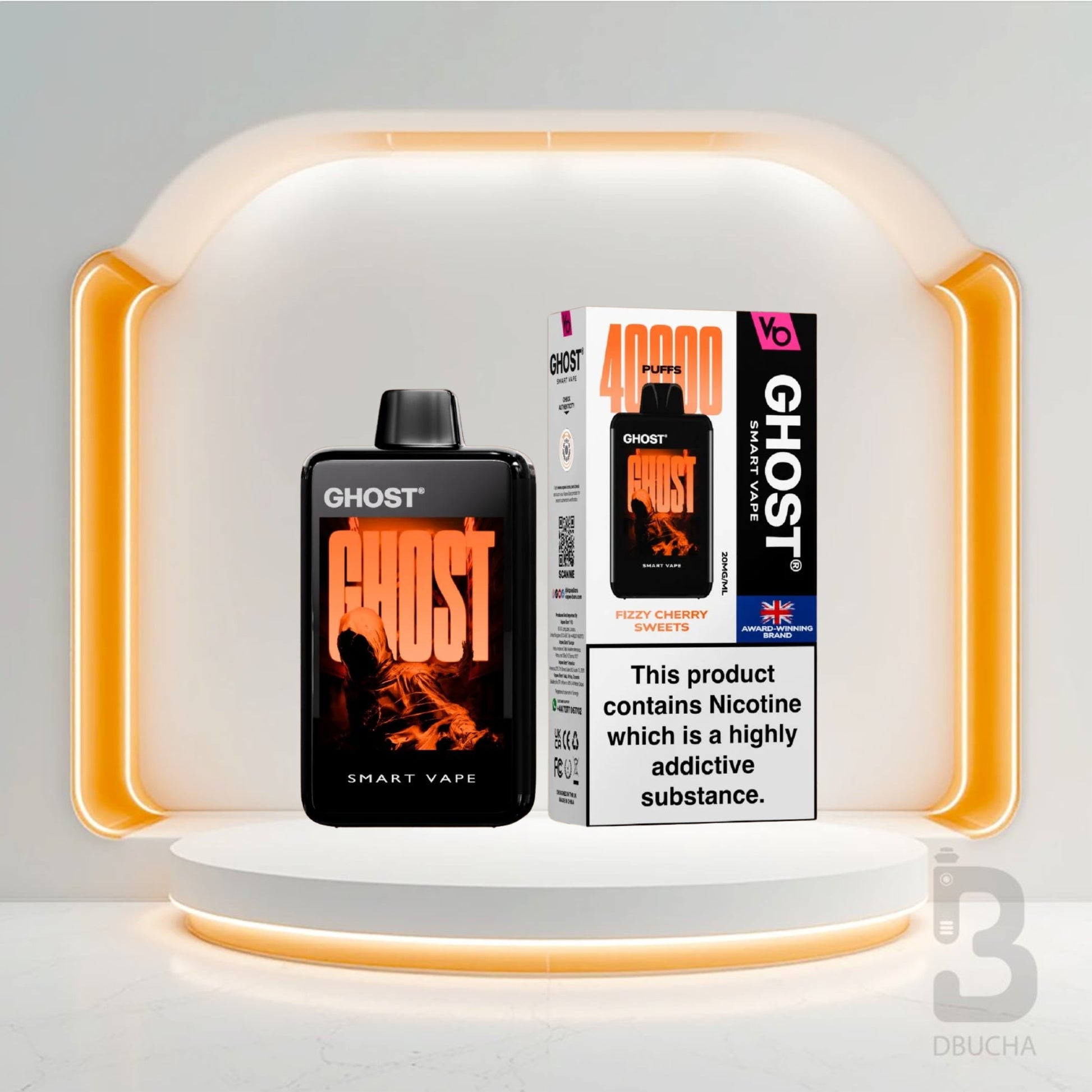 Jednorazówki - E papieros - Polska - Ghost - Smart Vape - 40K - Fizzy Cherry Sweets - Najtańsze