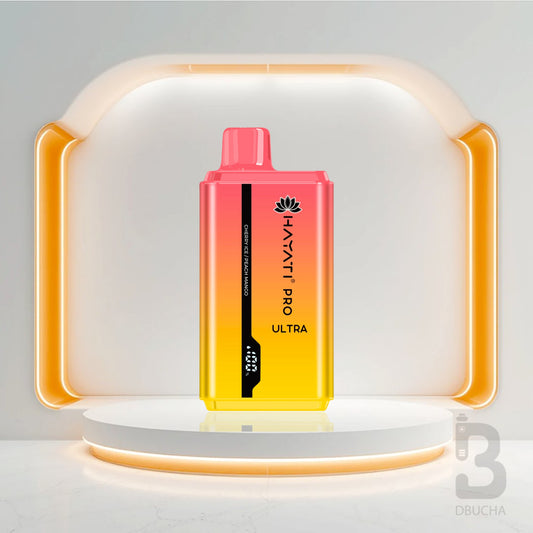 Jednorazówki - E papieros - Polska - Hayati - Pro Ultra - 15K - Cherry Ice / Peach Mango - Najtańsze