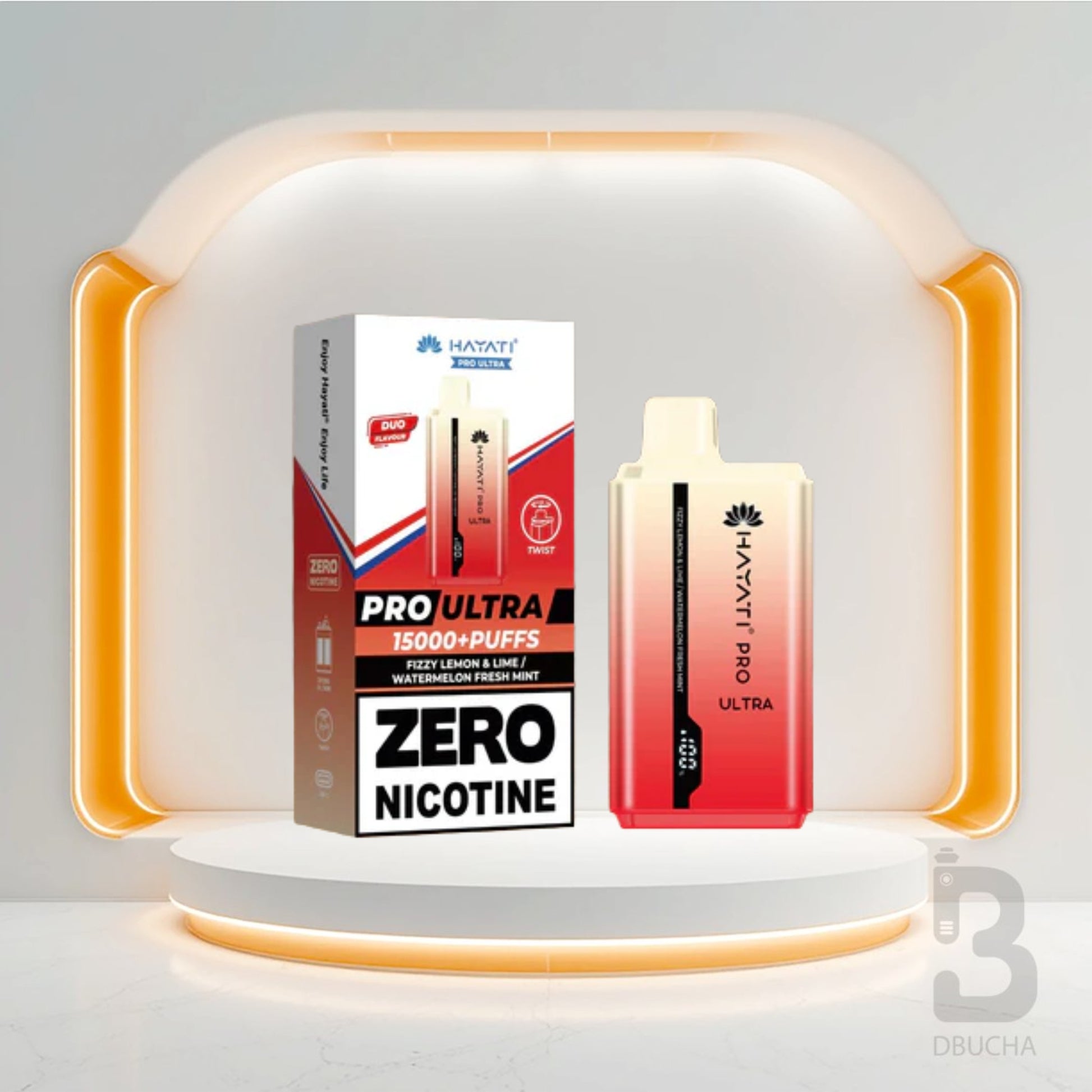 Jednorazówki - E papieros - Polska - Hayati - Pro Ultra - 15K - Fizzy Lemon & Lime / Watermelon Fresh Mint - 0 Nicotine - Najtańsze