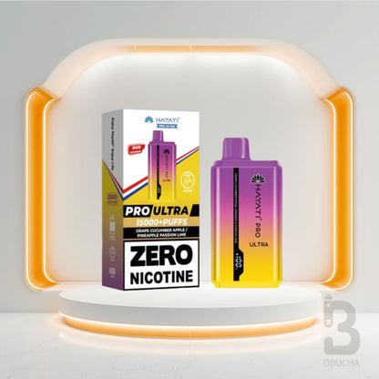 Jednorazówki - E papieros - Polska - Hayati - Pro Ultra - 15K - Grape Cucumber Apple / Pineapple Passion Lime - 0 Nicotine - Najtańsze
