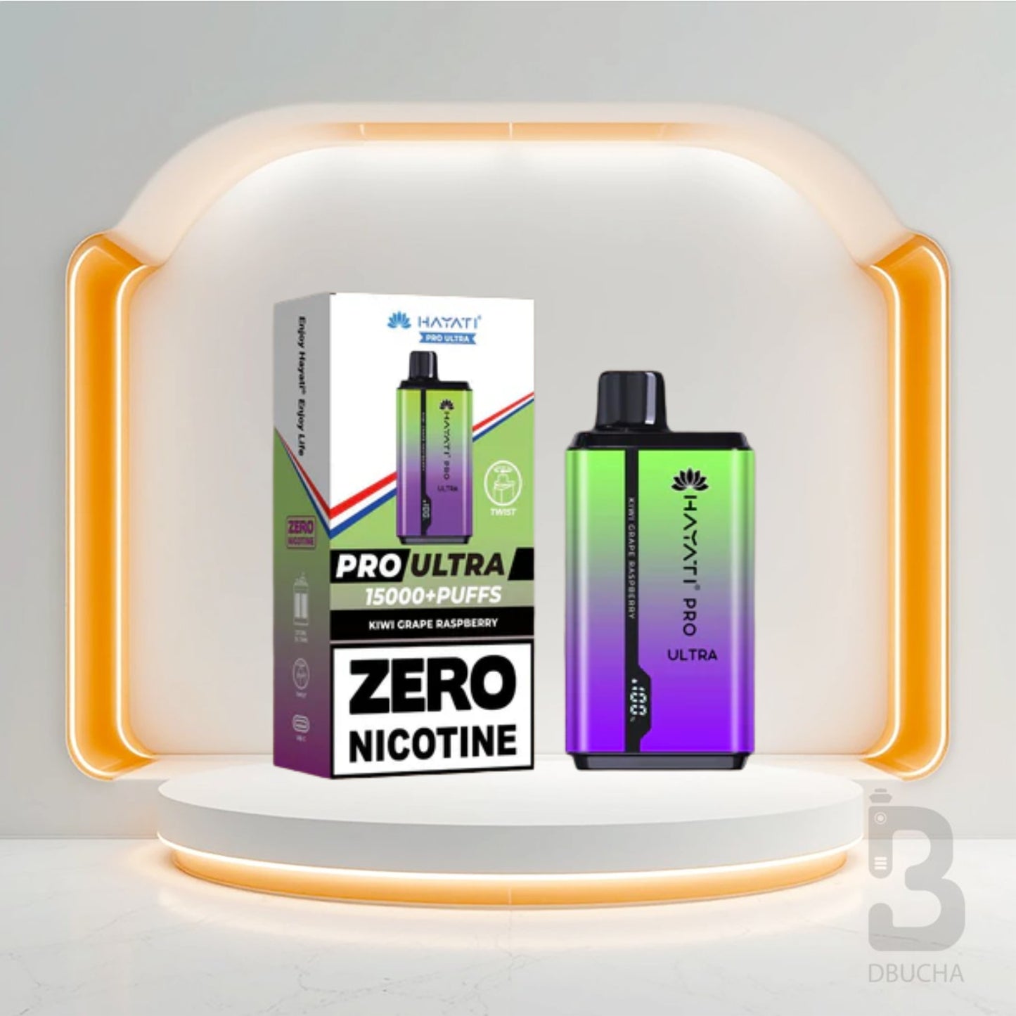 Jednorazówki - E papieros - Polska - Hayati - Pro Ultra - 15K - Kiwi Grape Raspberry - 0 Nicotine - Najtańsze