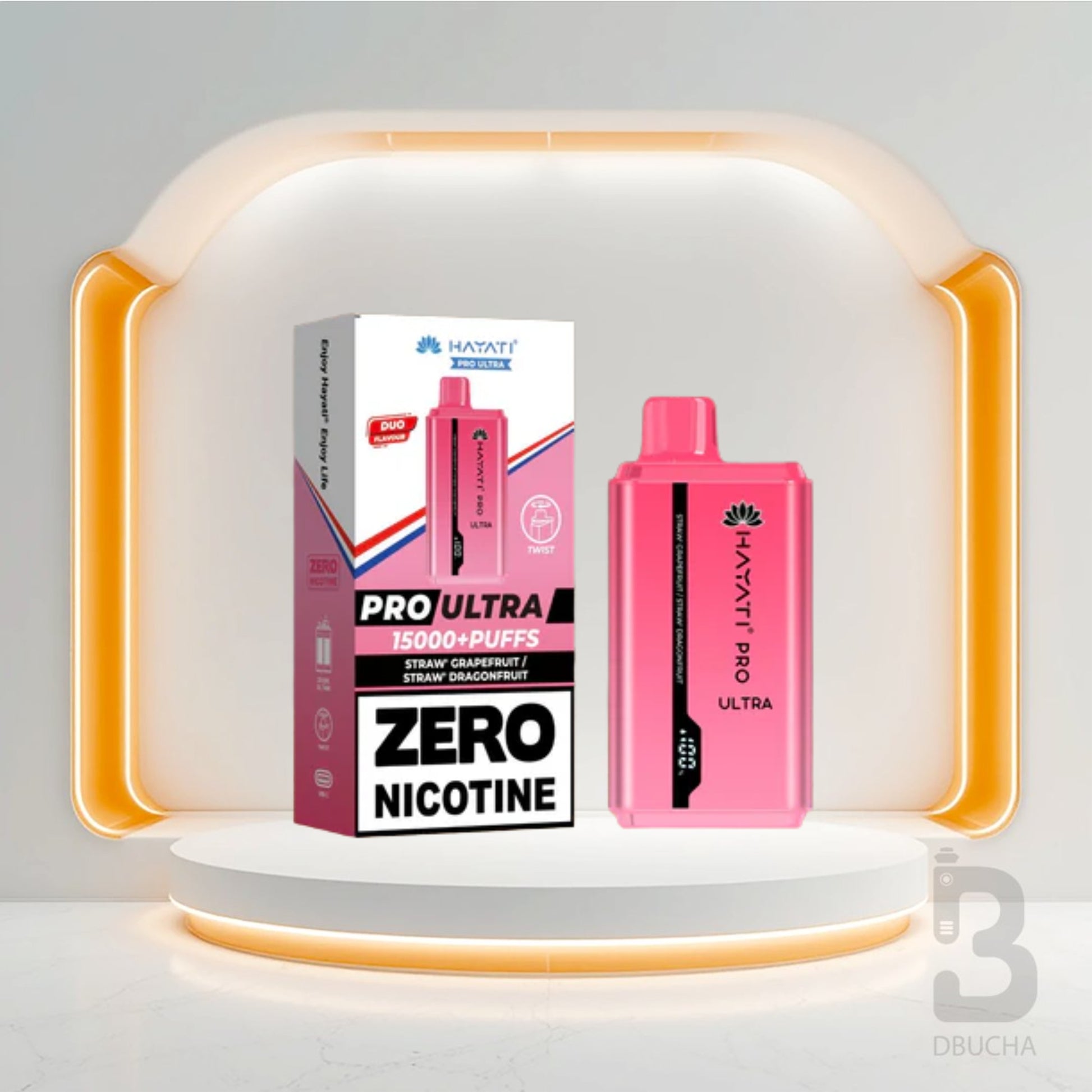 Jednorazówki - E papieros - Polska - Hayati - Pro Ultra - 15K - Straw Grapefruit / Straw Dragonfruit - 0 Nicotine - Najtańsze