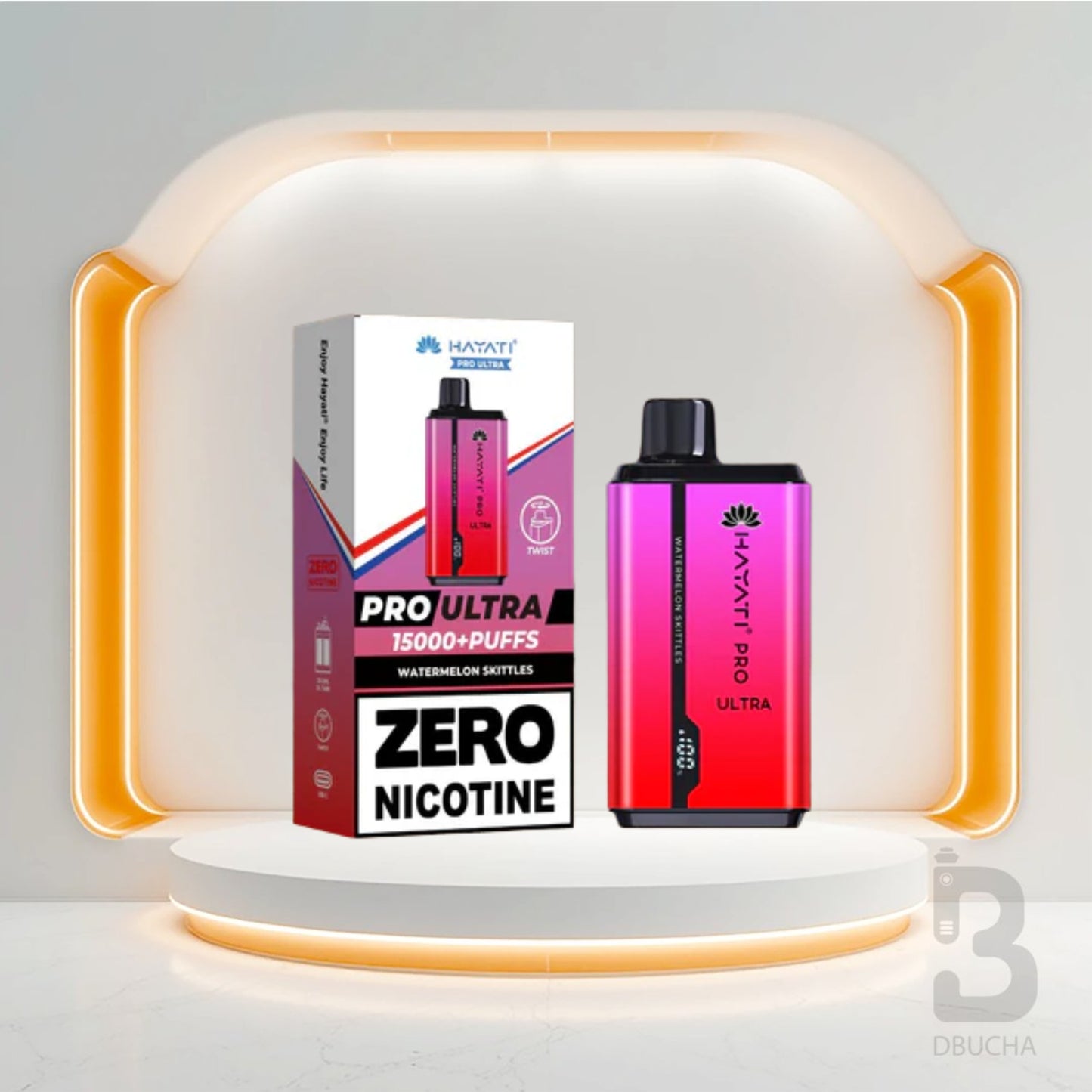 Jednorazówki - E papieros - Polska - Hayati - Pro Ultra - 15K - Watermelon Skittles - 0 Nicotine - Najtańsze