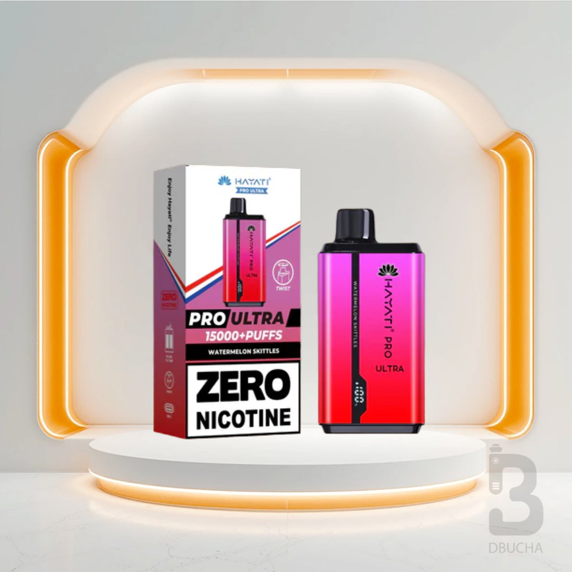 Jednorazówki - E papieros - Polska - Hayati - Pro Ultra - 15K - Watermelon Skittles - 0 Nicotine - Najtańsze