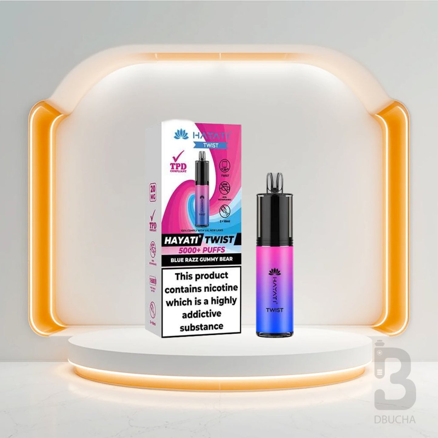 Jednorazówki - E papieros - Polska - Hayati - Twist 5000 - 5K - Blue Razz Gummy Bear - Najtańsze