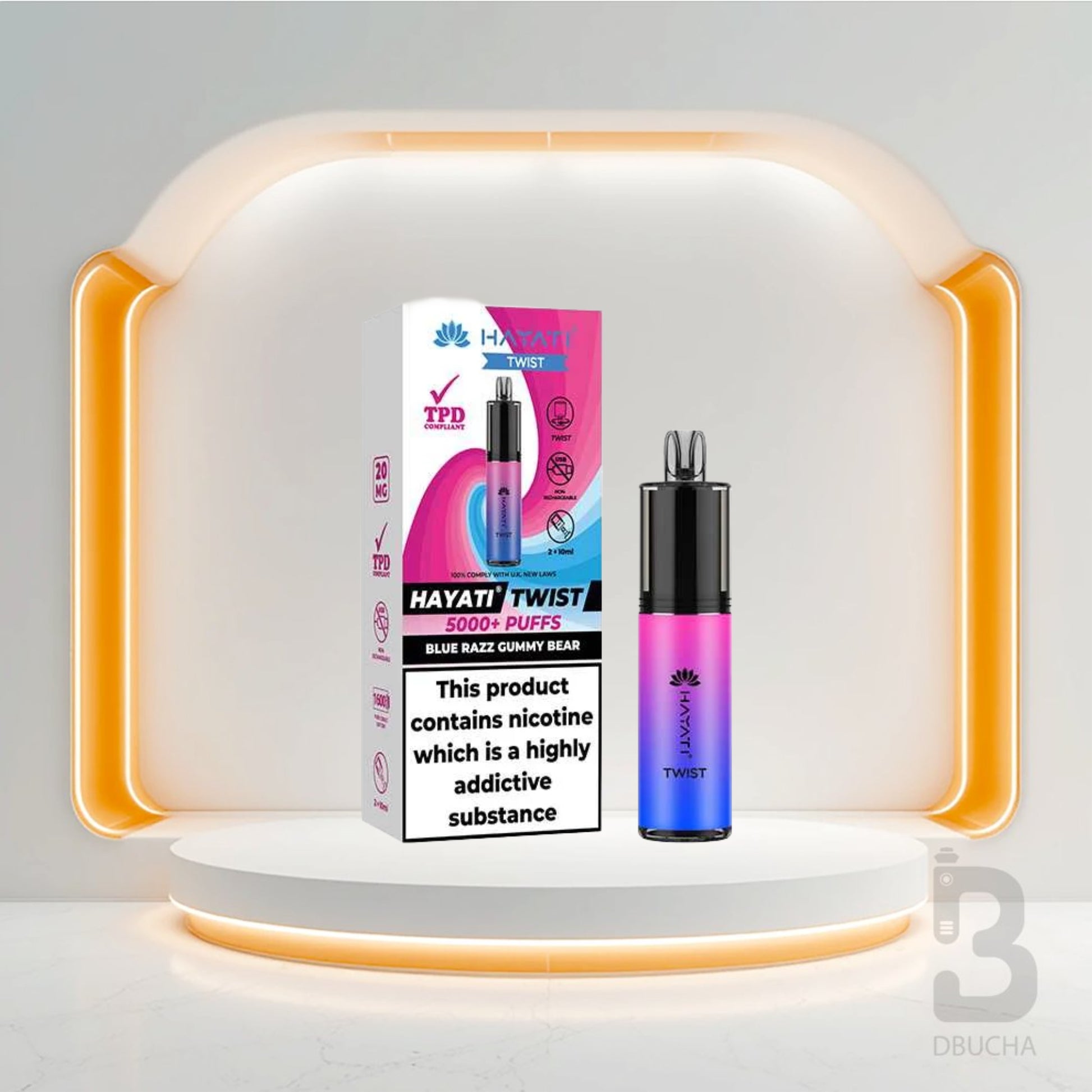 Jednorazówki - E papieros - Polska - Hayati - Twist 5000 - 5K - Blue Razz Gummy Bear - Najtańsze