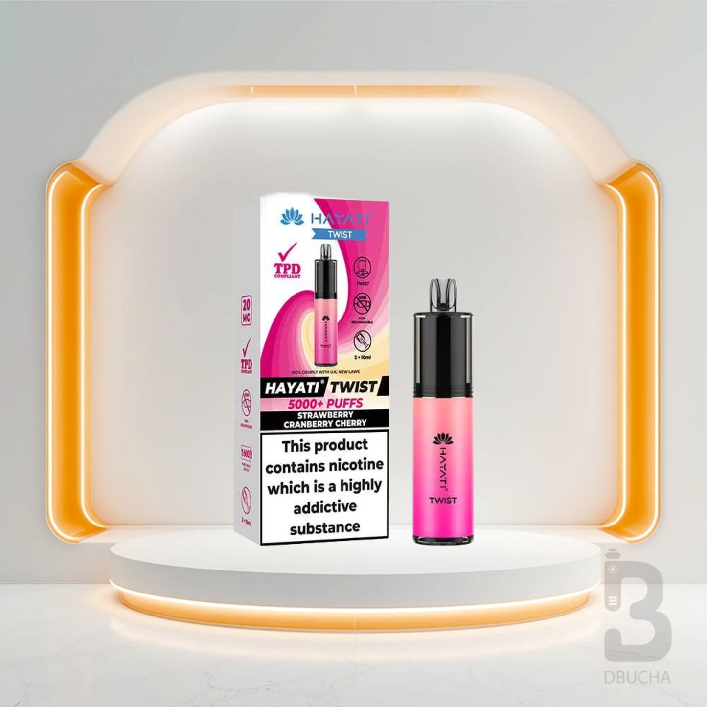 Jednorazówki - E papieros - Polska - Hayati - Twist 5000 - 5K - Strawberry Cranberry Cherry - Najtańsze