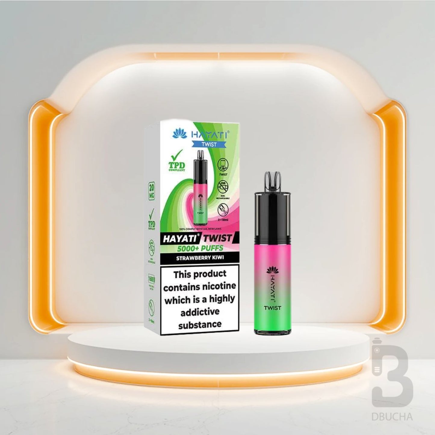 Jednorazówki - E papieros - Polska - Hayati - Twist 5000 - 5K - Strawberry Kiwi - Najtańsze