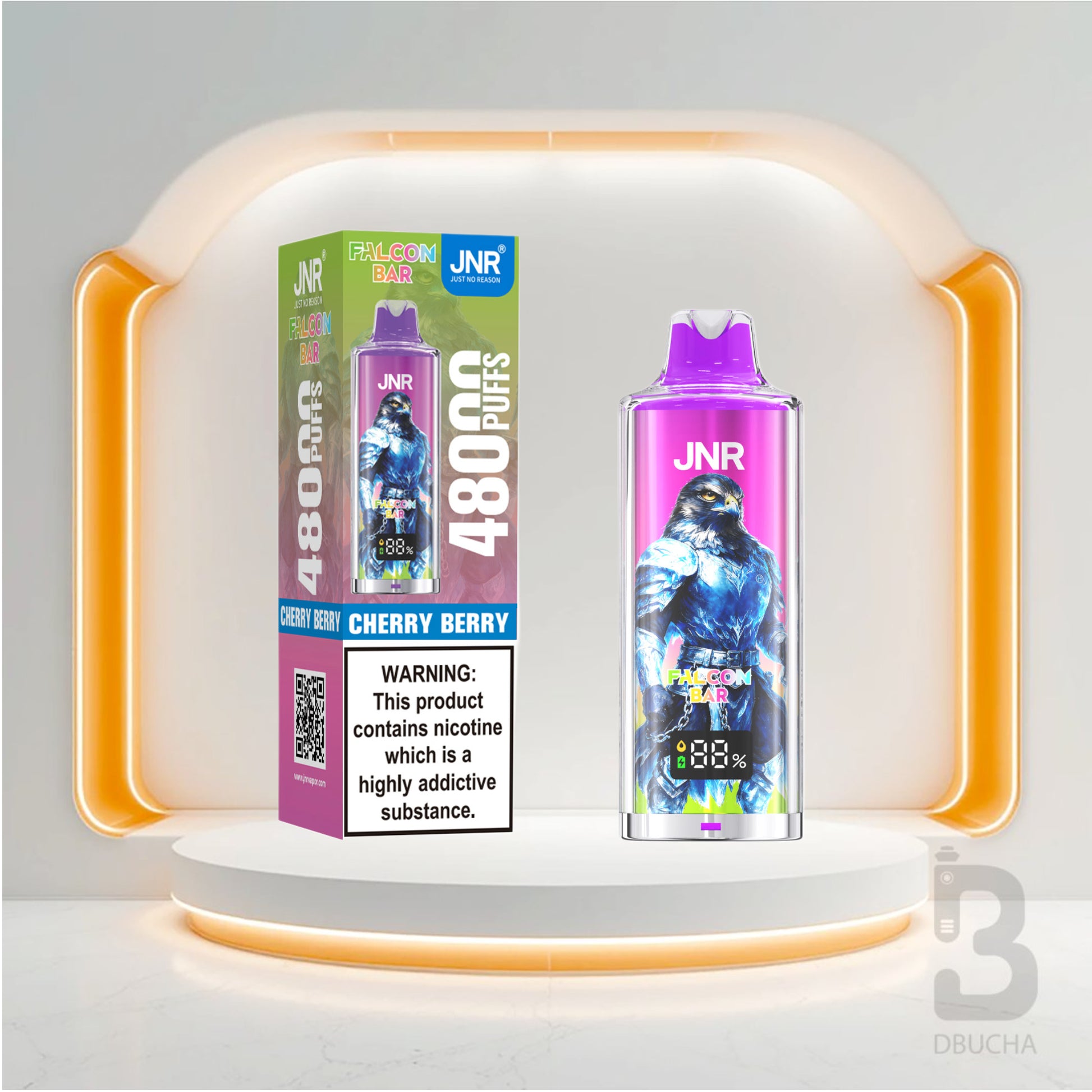 Jednorazówki - E papieros - Polska - JNR - Falcon Bar - 48K - Cherry Berry - Najtańsze