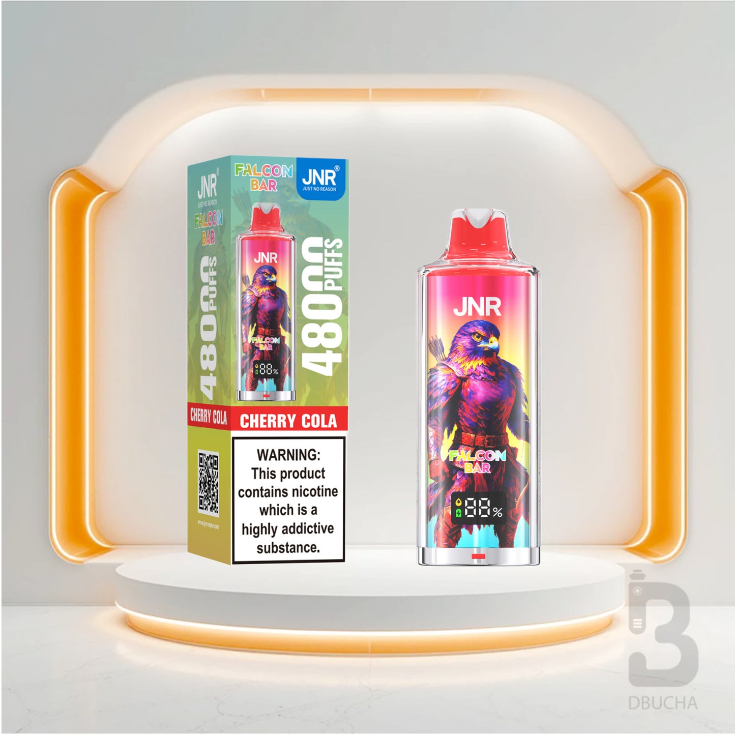Jednorazówki - E papieros - Polska - JNR - Falcon Bar - 48K - Cherry Cola - Najtańsze