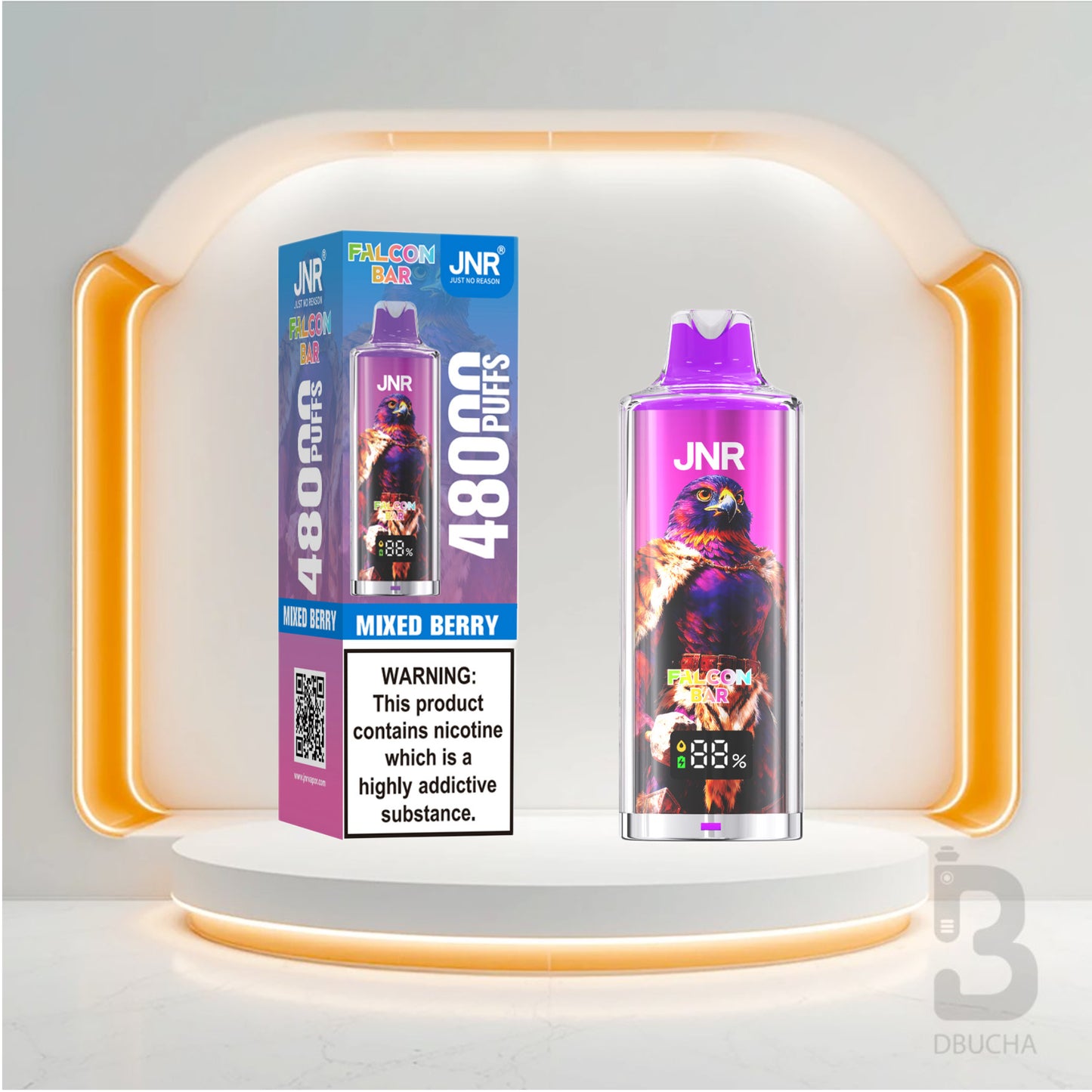 Jednorazówki - E papieros - Polska - JNR - Falcon Bar - 48K - Mixed Berry - Najtańsze