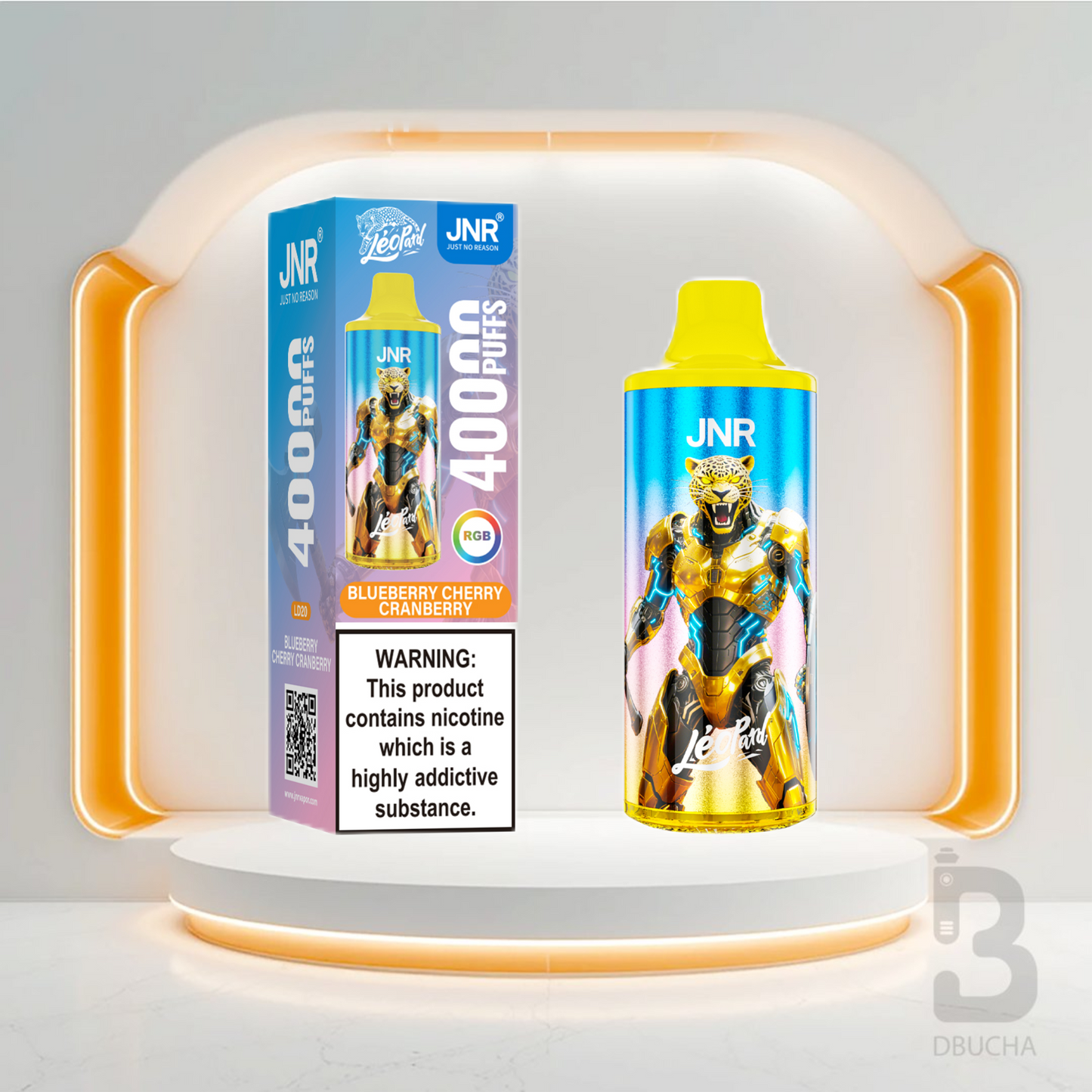 Jednorazówki - E papieros - Polska - JNR - Leopard - 40K - BlueBerry Cherry Cranberry - Najtańsze