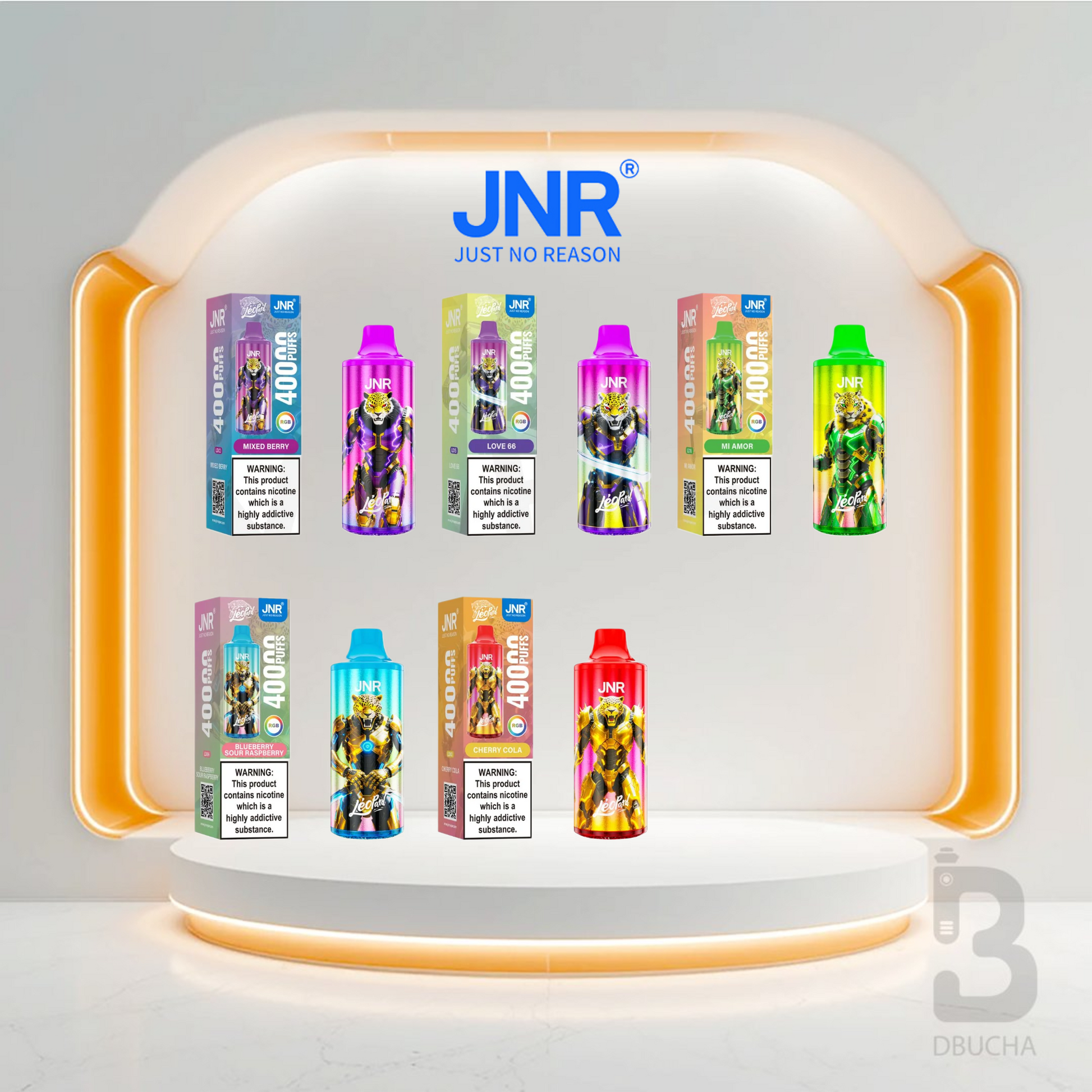 Jednorazówki - E papieros - Polska - JNR - Leopard - 40K - Mix - Najtańsze