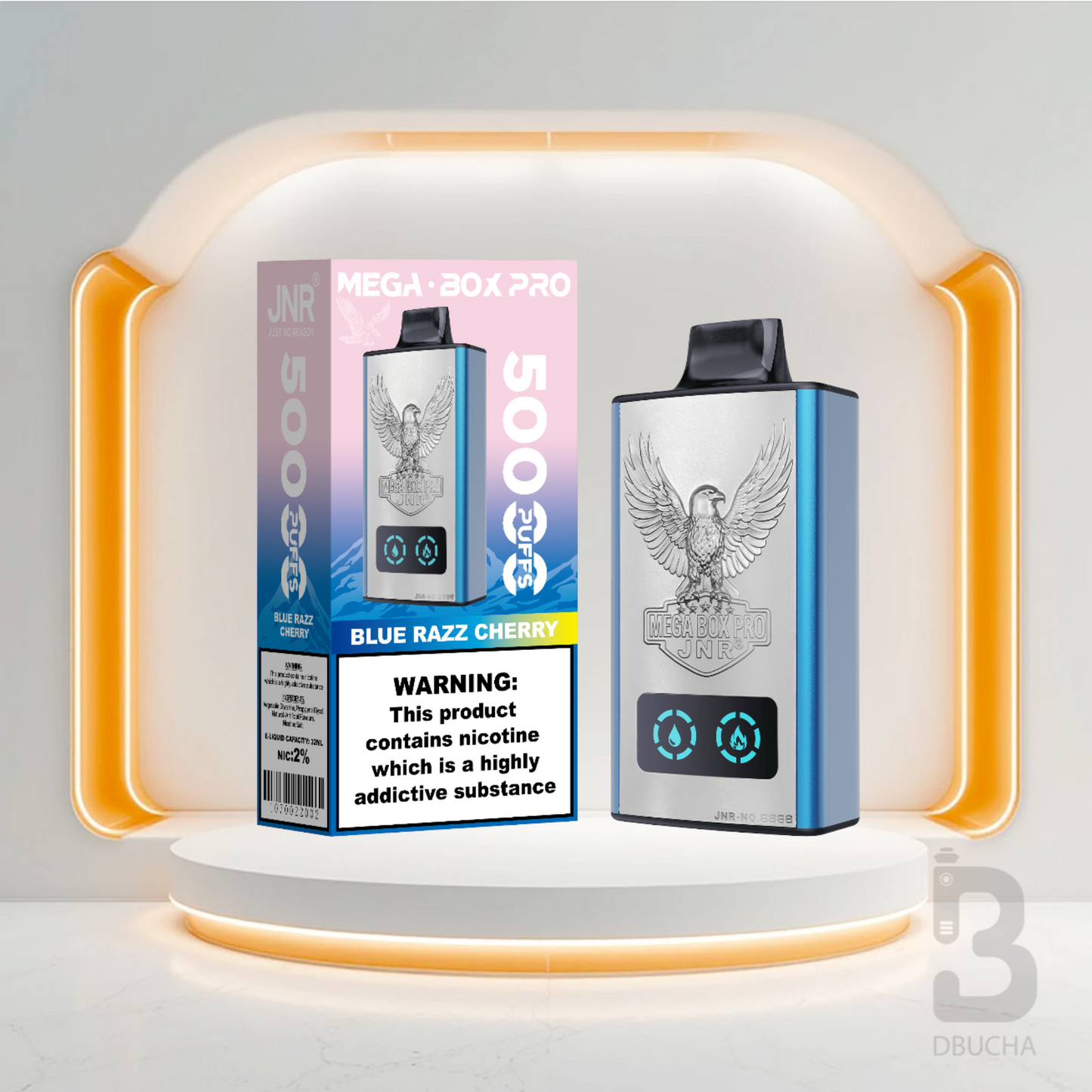 Jednorazówki - E papieros - Polska - JNR - MegaBox Pro - 55K - Blue Razz Cherry - Najtańsze