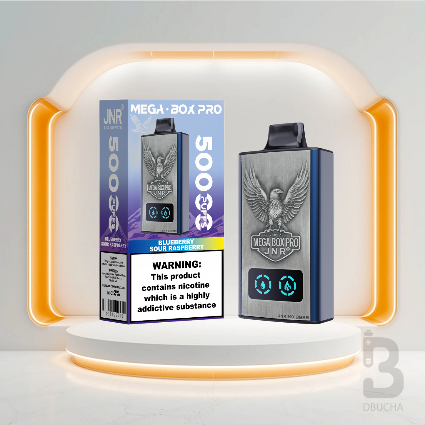 Jednorazówki - E papieros - Polska - JNR - MegaBox Pro - 55K - Blueberry Sour Raspberry - Najtańsze