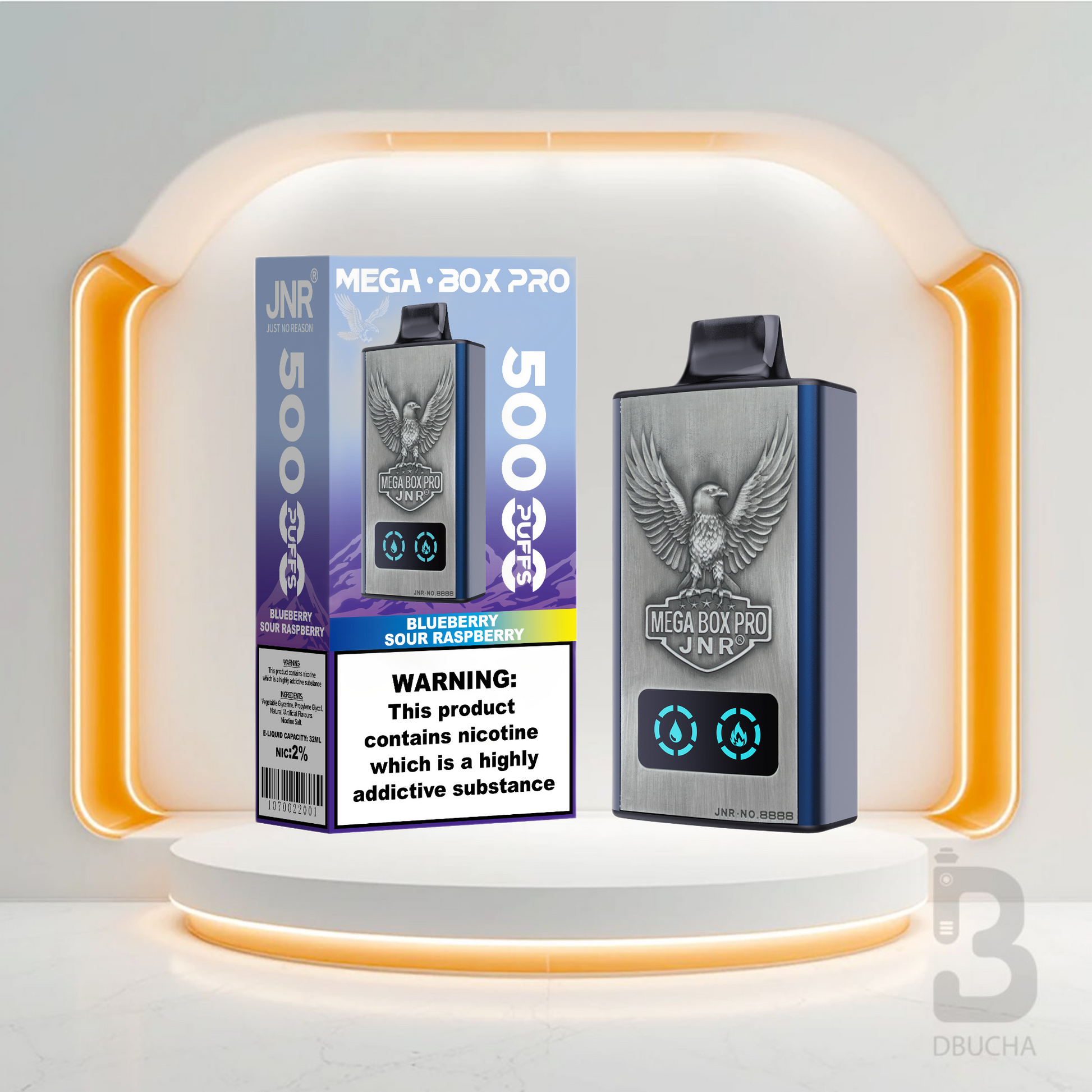 Jednorazówki - E papieros - Polska - JNR - MegaBox Pro - 55K - Blueberry Sour Raspberry - Najtańsze