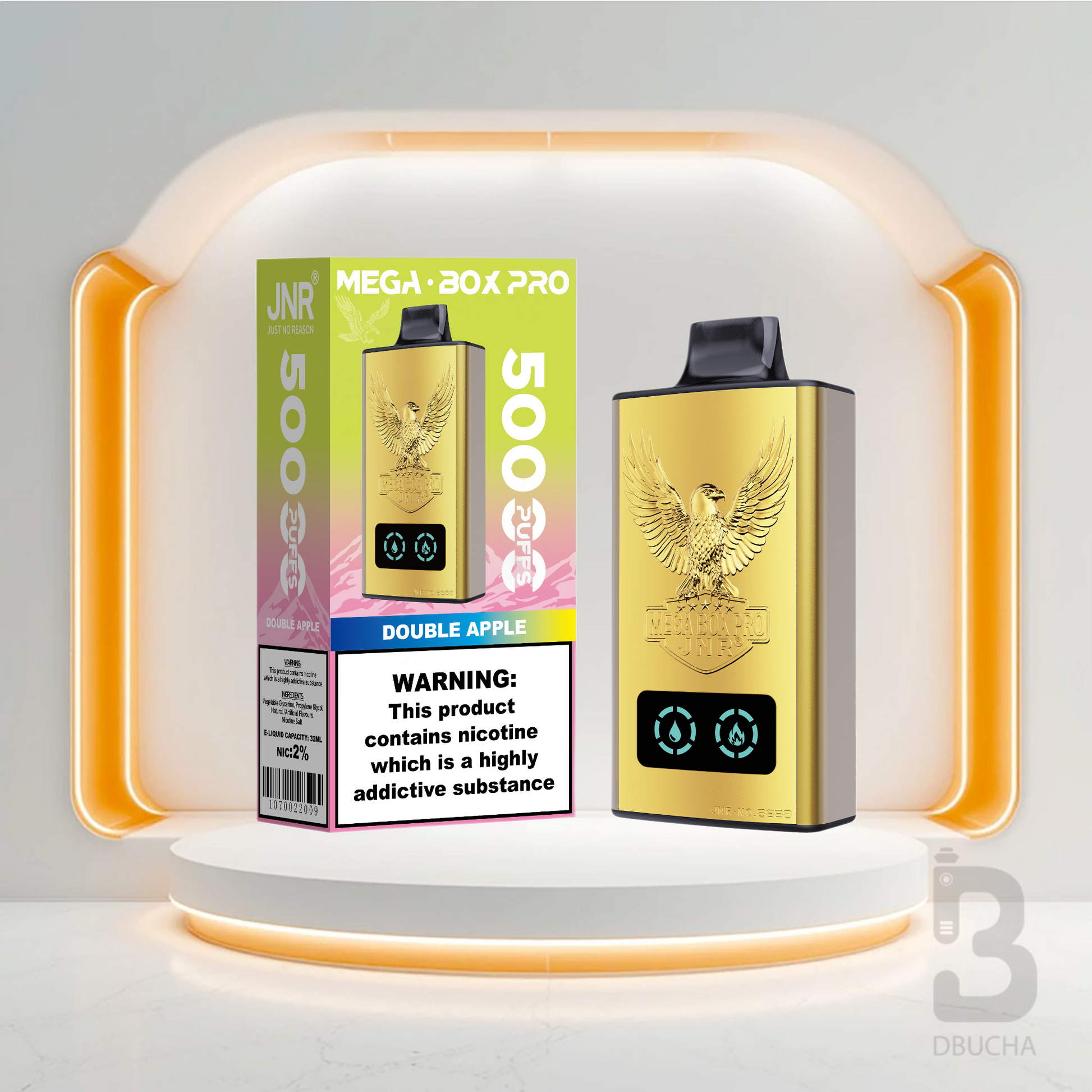 Jednorazówki - E papieros - Polska - JNR - MegaBox Pro - 55K - Double Apple - Najtańsze