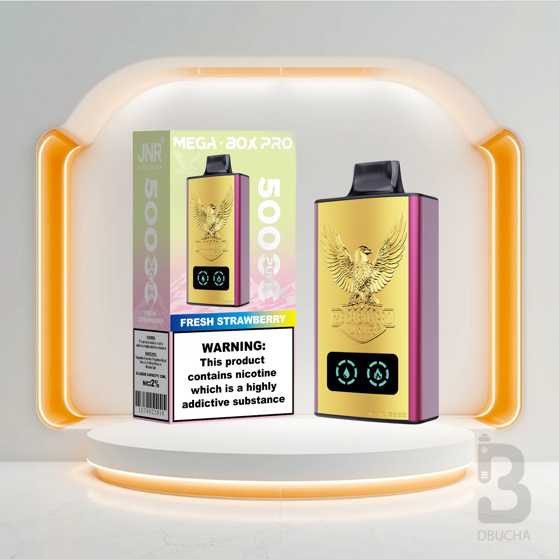 Jednorazówki - E papieros - Polska - JNR - MegaBox Pro - 55K - Fresh Strawberry - Najtańsze