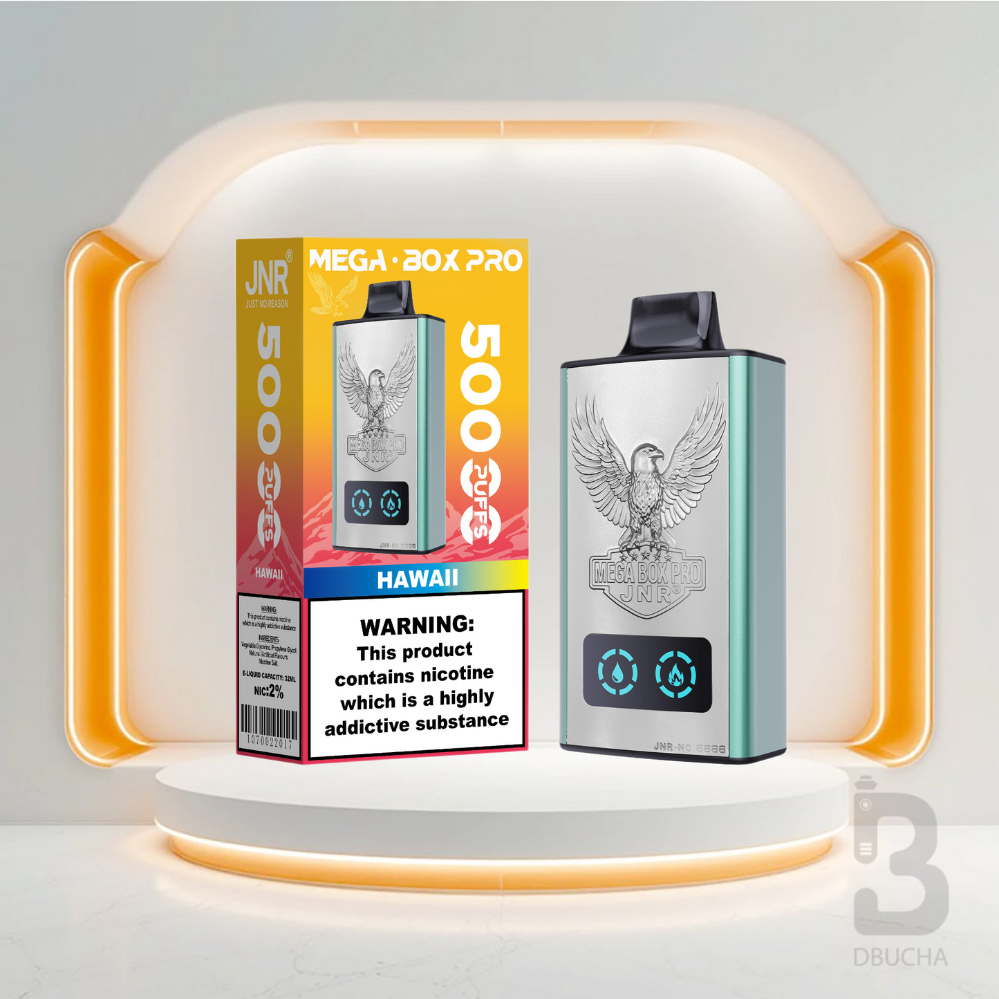 Jednorazówki - E papieros - Polska - JNR - MegaBox Pro - 55K - Hawaii - Najtańsze