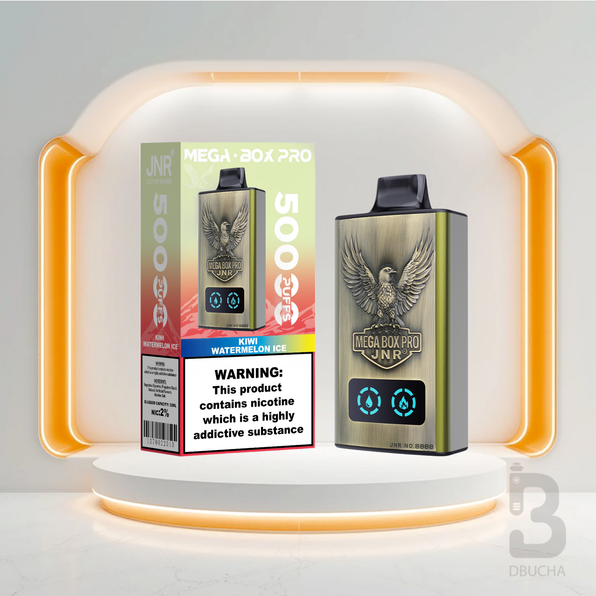 Jednorazówki - E papieros - Polska - JNR - MegaBox Pro - 55K - Kiwi Watermelon Ice - Najtańsze