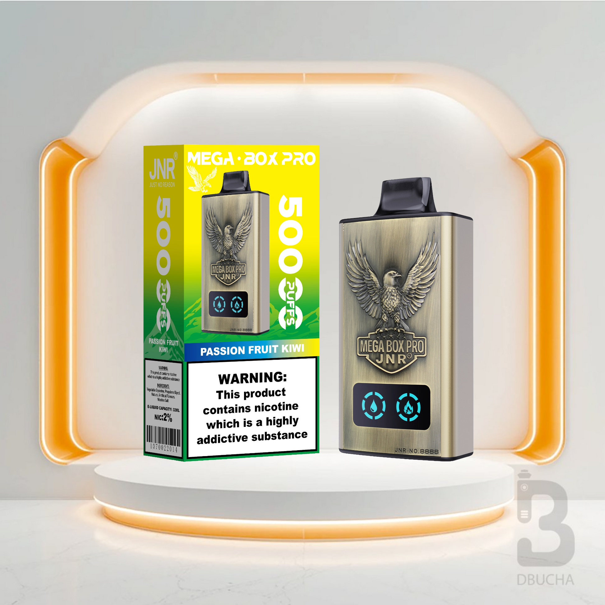 Jednorazówki - E papieros - Polska - JNR - MegaBox Pro - 55K - Passion Fruit Kiwi - Najtańsze