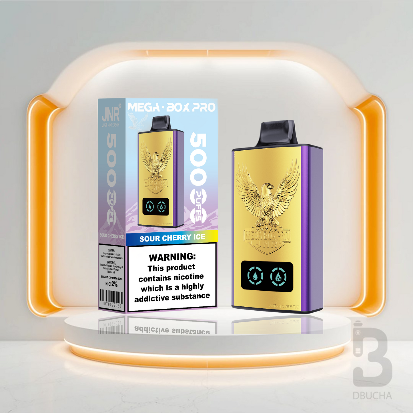 Jednorazówki - E papieros - Polska - JNR - MegaBox Pro - 55K - Sour Cherry Ice - Najtańsze