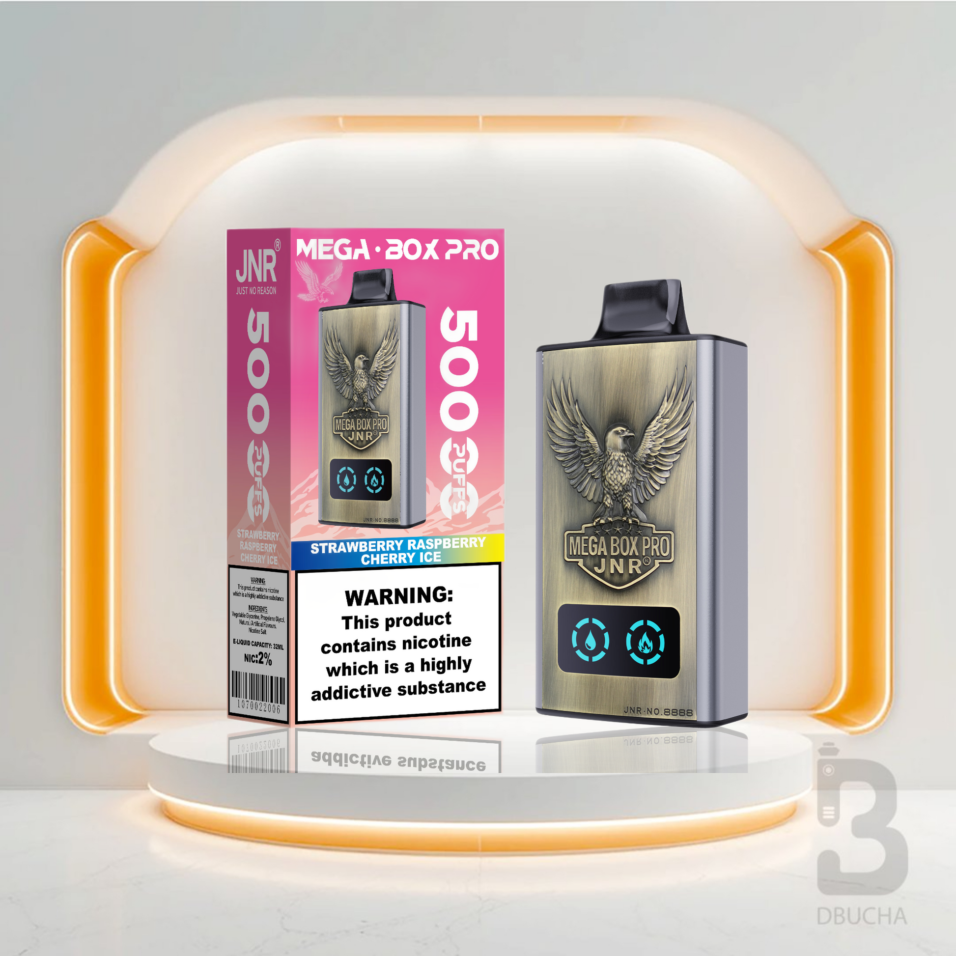 Jednorazówki - E papieros - Polska - JNR - MegaBox Pro - 55K - Strawberry Raspberry Cherry  Ice - Najtańsze