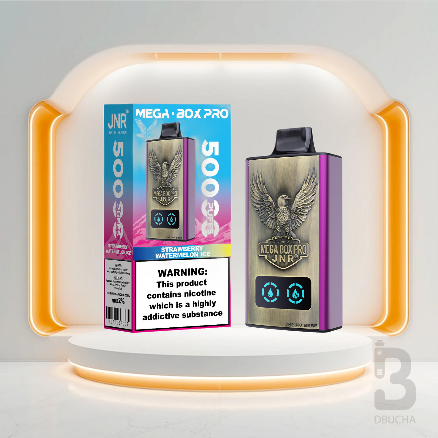 Jednorazówki - E papieros - Polska - JNR - MegaBox Pro - 55K - Strawberry Watermelon Ice - Najtańsze