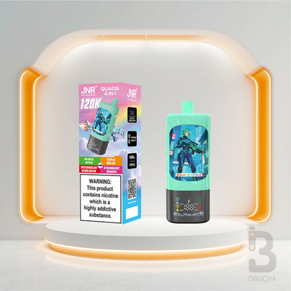 Jednorazówki - E papieros - JNR - Quads - 120K - Double Apple - Watermelon Bubblegum - Triple Melon - Strawberry Banana- Najtańsze